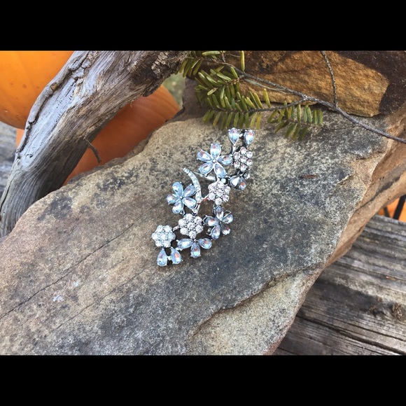 Sz 5.5 stunning flower crystal long ring boho new - Picture 8 of 11